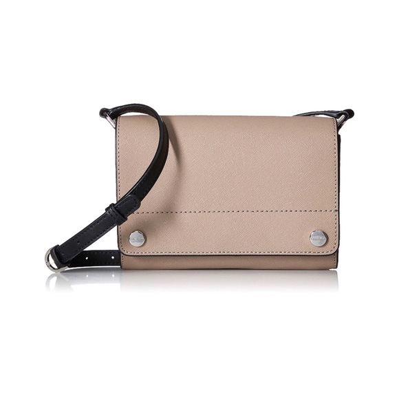 Calvin Klein Handbags - Calvin Klein Saffiano Leather Flap Over Crossbody